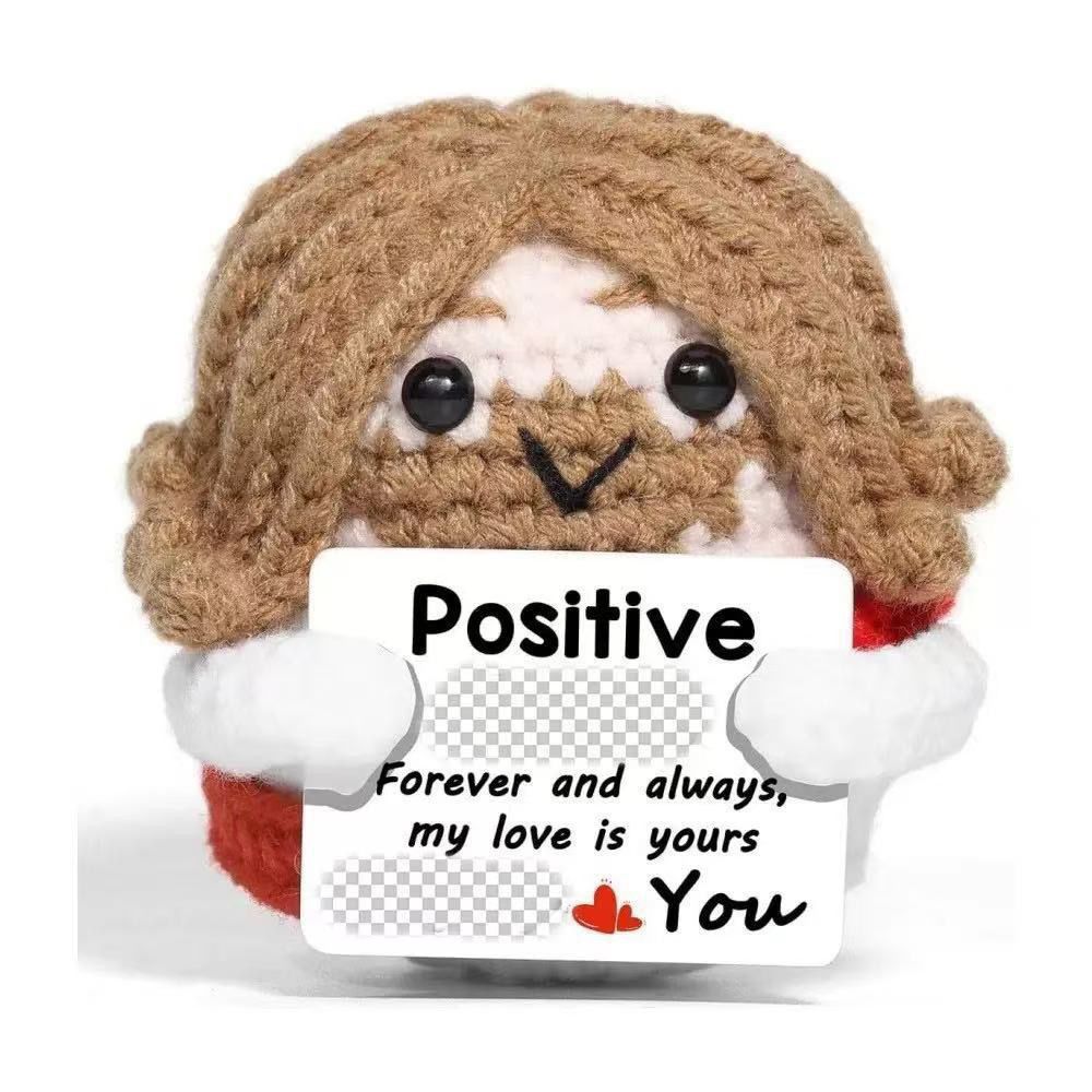 Handmade Crochet Positive Plush – Cute Emotional Support Amigurumi with Funny Pun Card, Desk Buddy & Anxiety Relief Gift, 33 Styles Available - Image 22