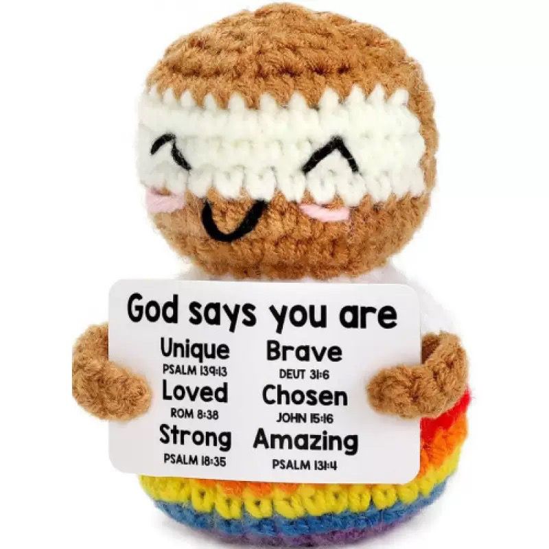 Handmade Crochet Positive Plush – Cute Emotional Support Amigurumi with Funny Pun Card, Desk Buddy & Anxiety Relief Gift, 33 Styles Available - Image 24