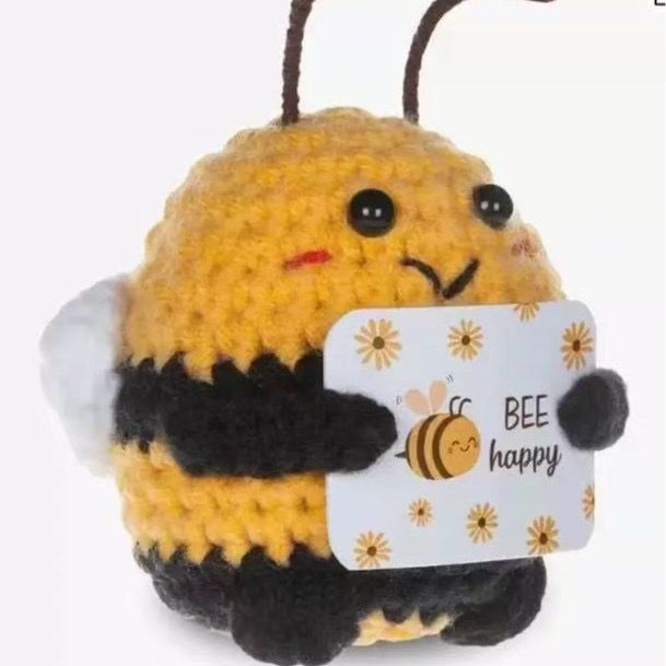 Handmade Crochet Positive Plush – Cute Emotional Support Amigurumi with Funny Pun Card, Desk Buddy & Anxiety Relief Gift, 33 Styles Available - Image 28