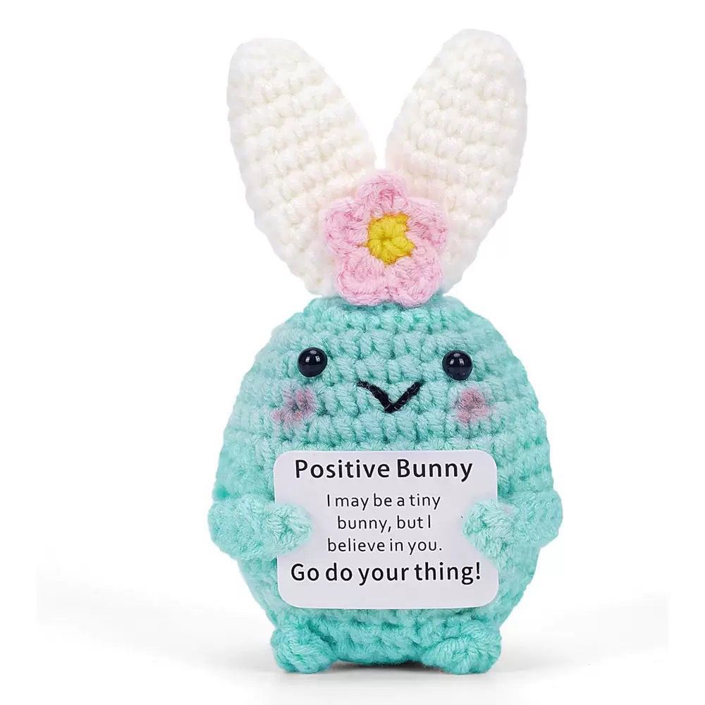 Handmade Crochet Positive Plush – Cute Emotional Support Amigurumi with Funny Pun Card, Desk Buddy & Anxiety Relief Gift, 33 Styles Available - Image 29