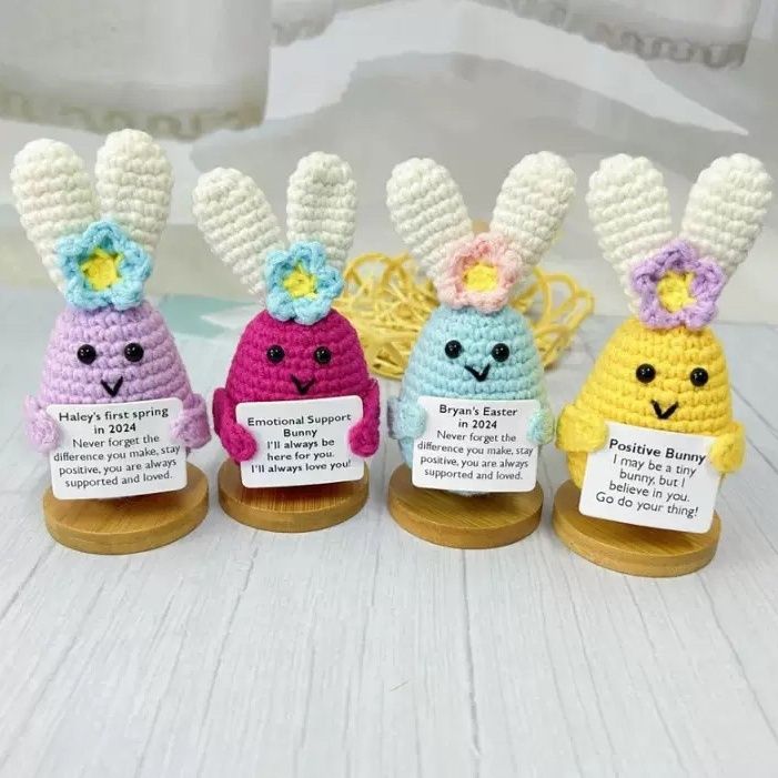 Handmade Crochet Positive Plush – Cute Emotional Support Amigurumi with Funny Pun Card, Desk Buddy & Anxiety Relief Gift, 33 Styles Available - Image 30