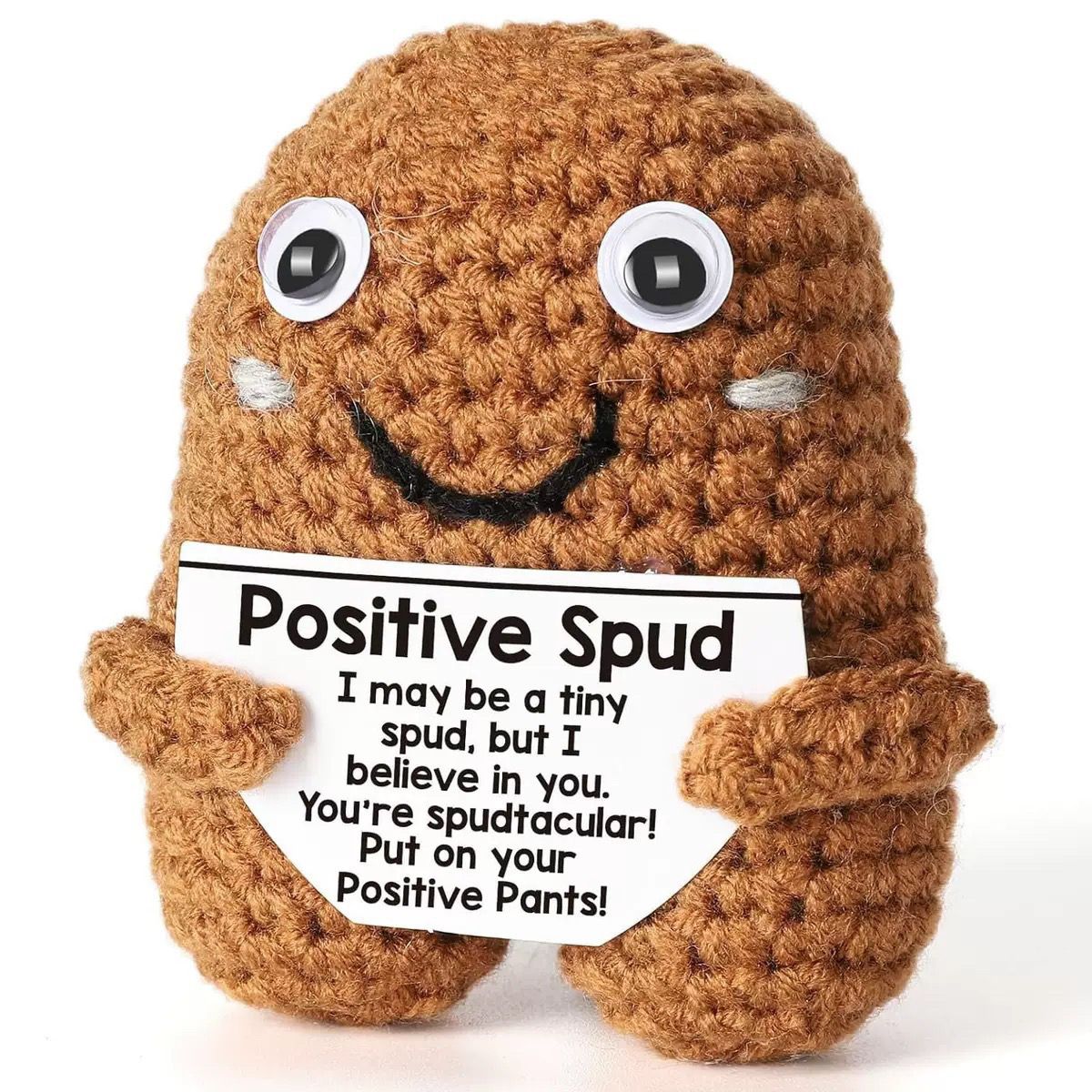 Handmade Crochet Positive Plush – Cute Emotional Support Amigurumi with Funny Pun Card, Desk Buddy & Anxiety Relief Gift, 33 Styles Available - Image 31