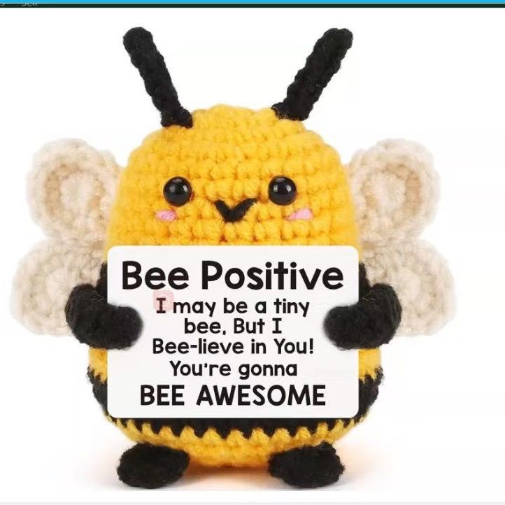 Handmade Crochet Positive Plush – Cute Emotional Support Amigurumi with Funny Pun Card, Desk Buddy & Anxiety Relief Gift, 33 Styles Available - Image 32