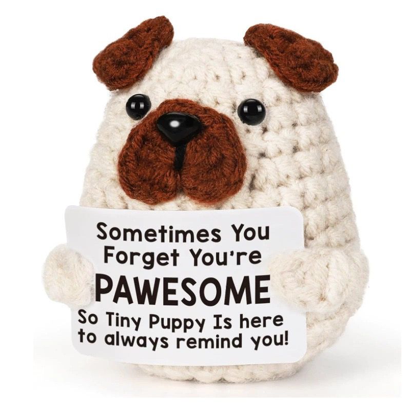 Handmade Crochet Positive Plush – Cute Emotional Support Amigurumi with Funny Pun Card, Desk Buddy & Anxiety Relief Gift, 33 Styles Available - Image 6