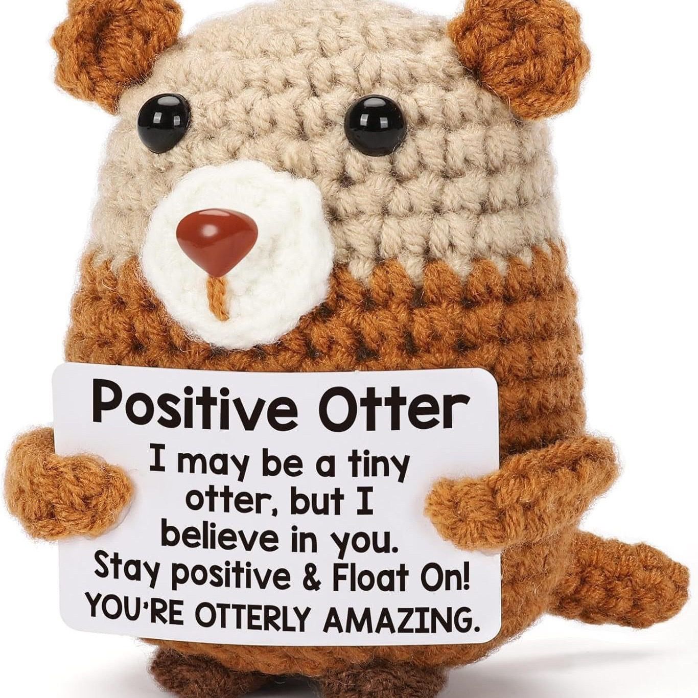 Handmade Crochet Positive Plush – Cute Emotional Support Amigurumi with Funny Pun Card, Desk Buddy & Anxiety Relief Gift, 33 Styles Available - Image 7