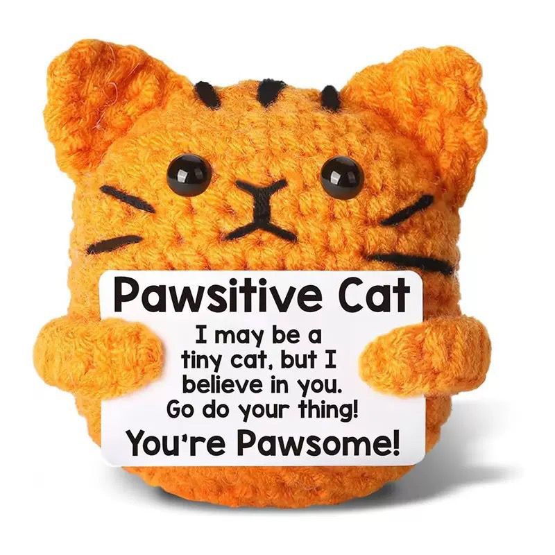 Handmade Crochet Positive Plush – Cute Emotional Support Amigurumi with Funny Pun Card, Desk Buddy & Anxiety Relief Gift, 33 Styles Available - Image 8