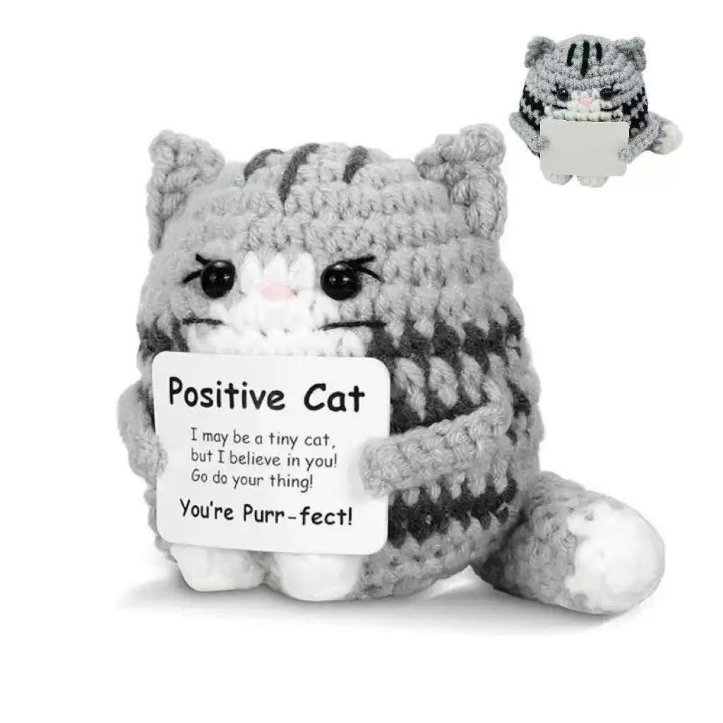 Handmade Crochet Positive Plush – Cute Emotional Support Amigurumi with Funny Pun Card, Desk Buddy & Anxiety Relief Gift, 33 Styles Available - Image 10