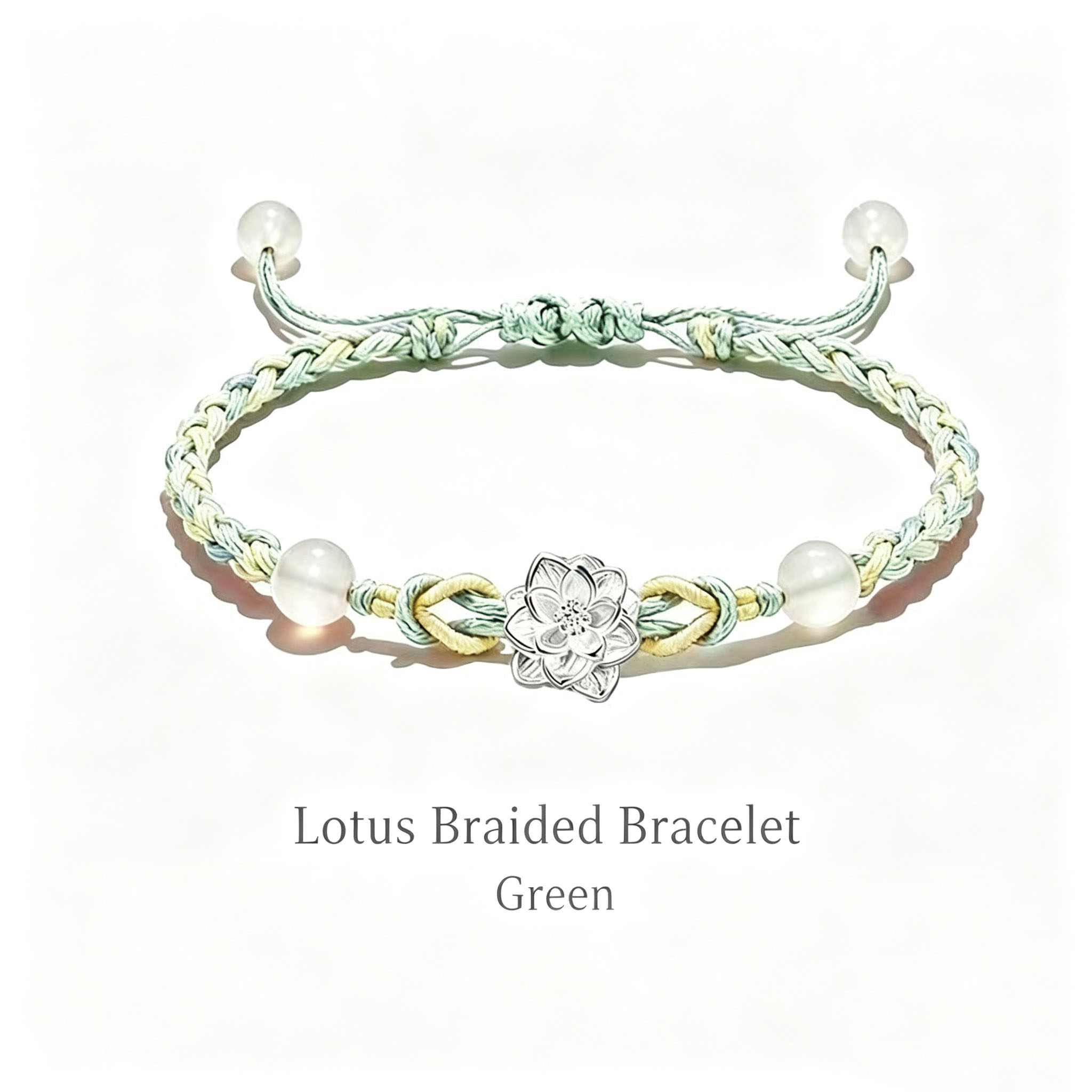 999 Sterling Silver Lotus Braided Bracelet – Unisex Adjustable Woven Rope Jewelry, Luck & Love Gift for Couples and Best Friends - Image 9