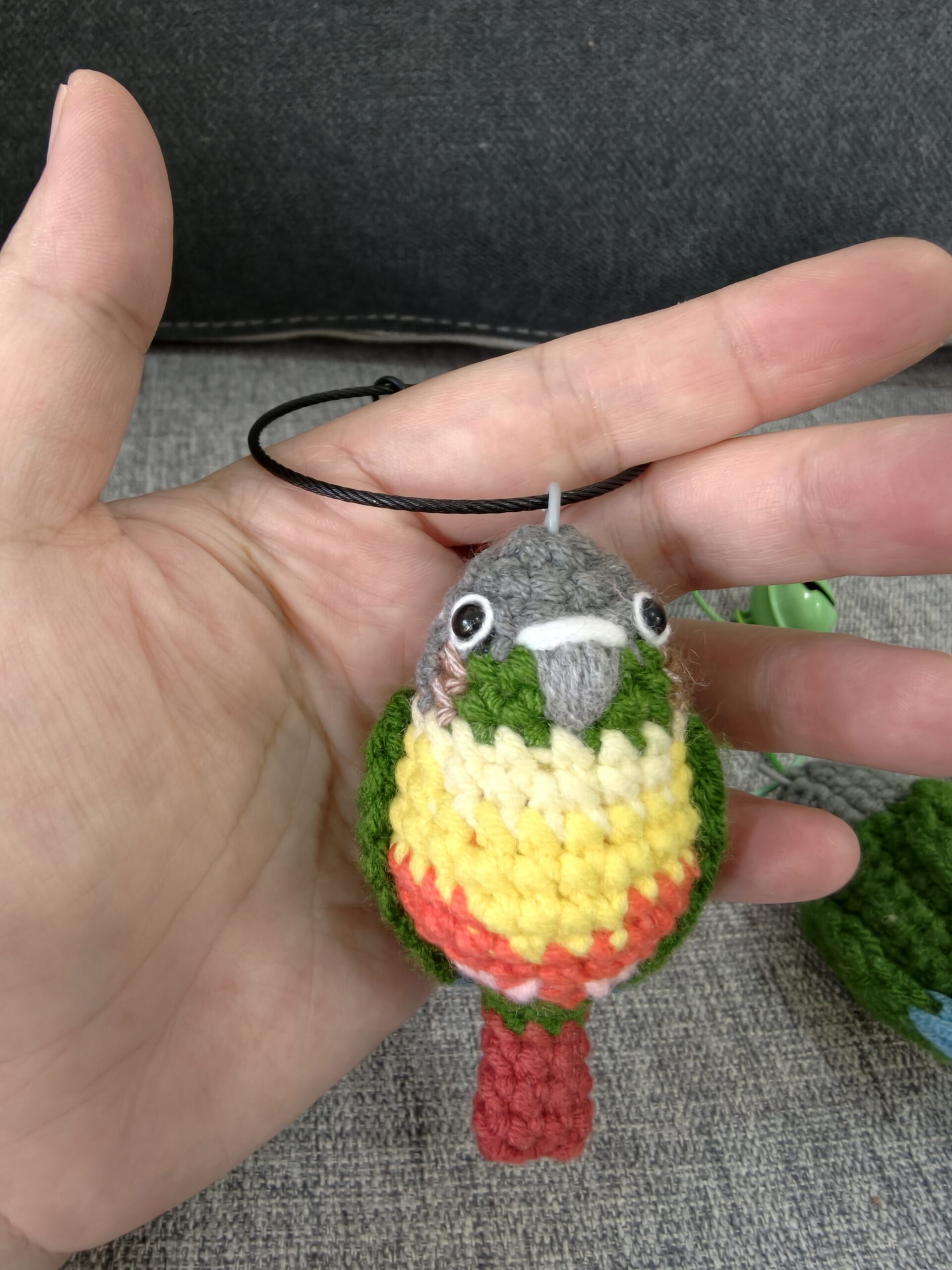 Custom Crochet Green Cheek Conure, Realistic Bird Plush, Pet Portrait - Image 13