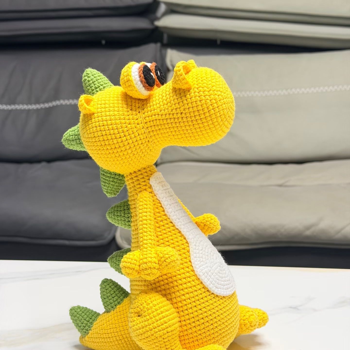 Handmade Amigurumi Dinosaur Plush | Cute Crochet Dinosaur with Big Eyes - Image 2