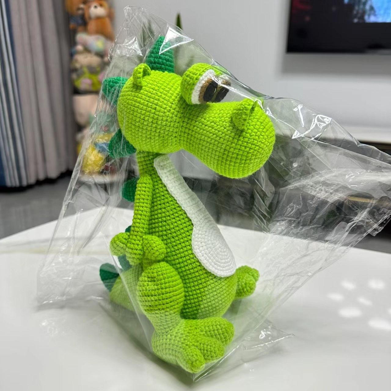 Handmade Amigurumi Dinosaur Plush | Cute Crochet Dinosaur with Big Eyes - Image 3