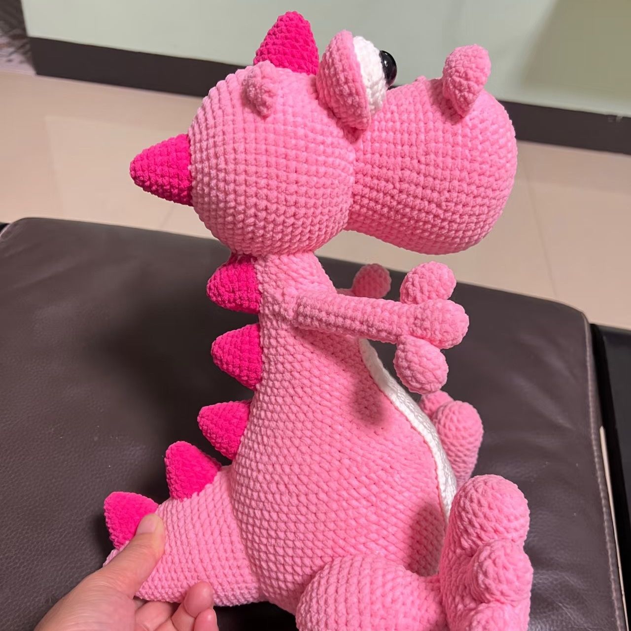 Handmade Amigurumi Dinosaur Plush | Cute Crochet Dinosaur with Big Eyes - Image 4