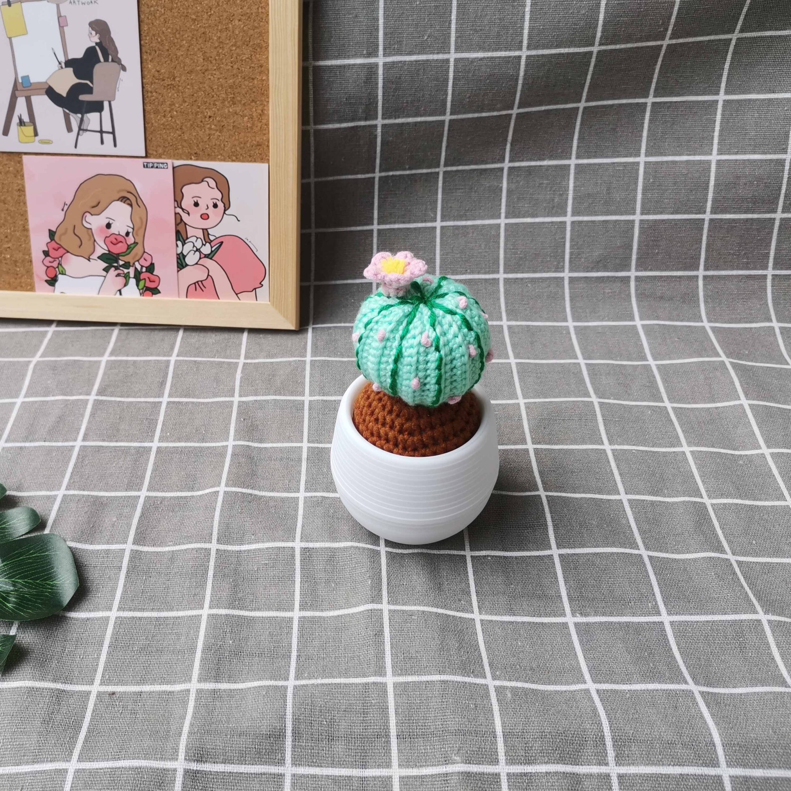 Handmade Crochet Amigurumi Succulent | Amigurumi Potted Cactus Desk Decor - Image 7