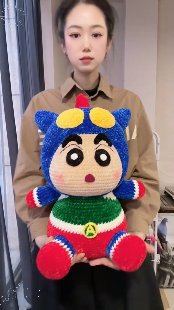 Handmade Crochet Anime Boy in Blue Cat Hero Costume | Quirky Plush Doll - Image 5