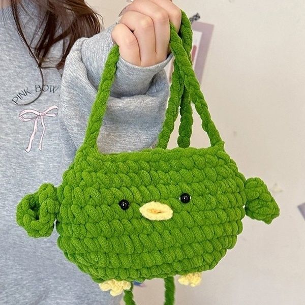 Handmade Crochet Chick Crossbody Bag | Cute Chunky Knit Chicken Purse - Image 2