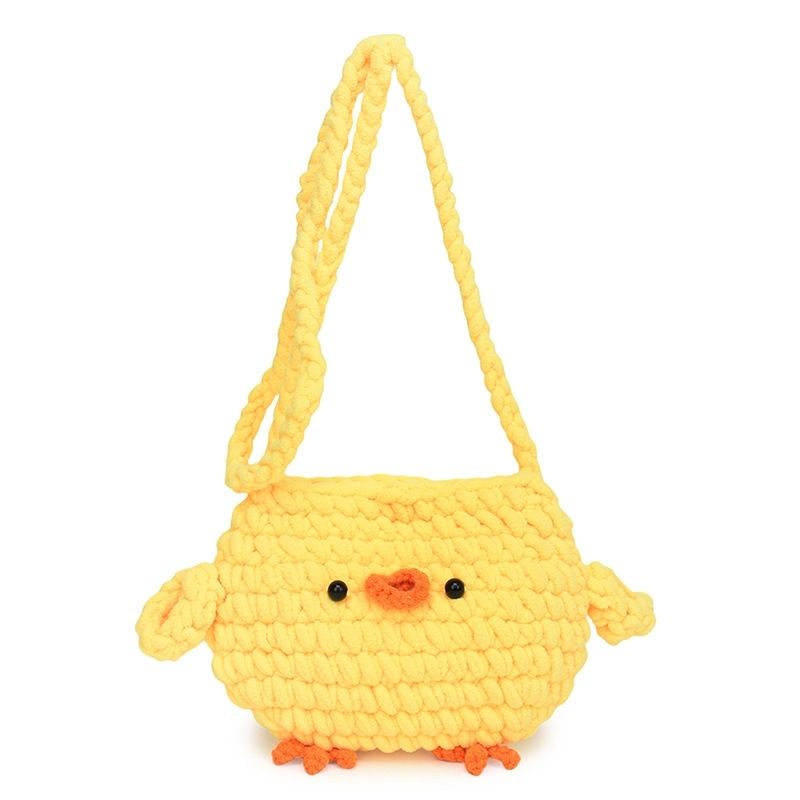 Handmade Crochet Chick Crossbody Bag | Cute Chunky Knit Chicken Purse - Image 5
