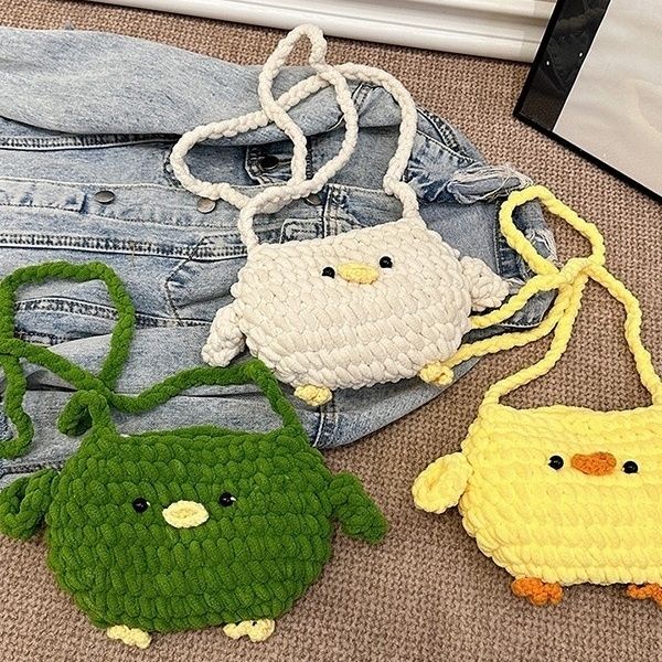 Handmade Crochet Chick Crossbody Bag | Cute Chunky Knit Chicken Purse - Image 6