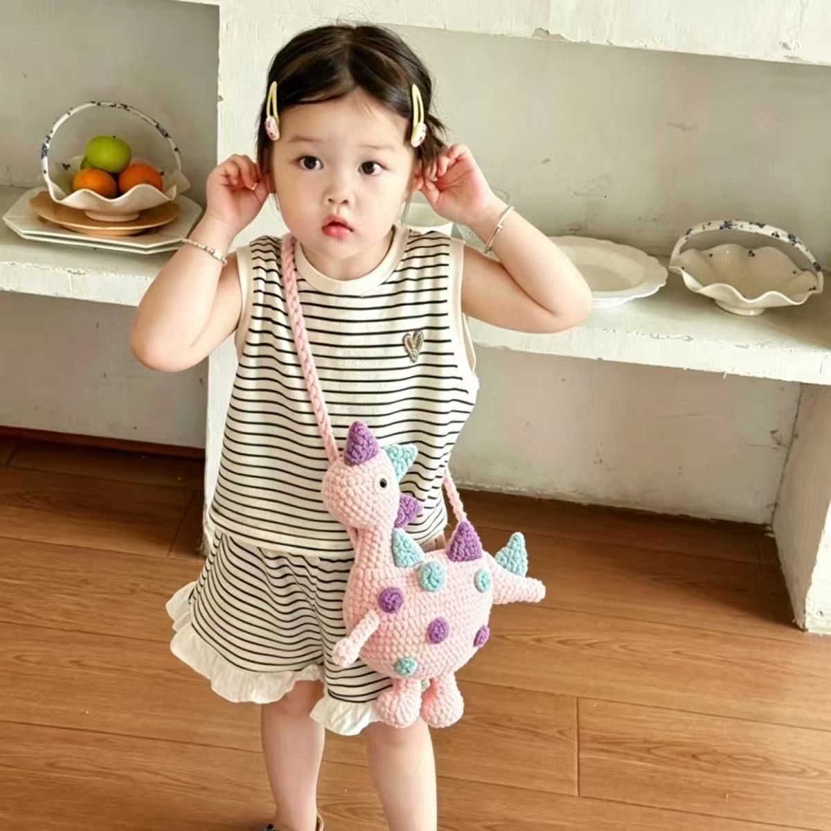 Handmade Crochet Dinosaur Crossbody Bag | Adorable Knit Animal Purse | Fun Kids & Adult Shoulder Bag - Image 4