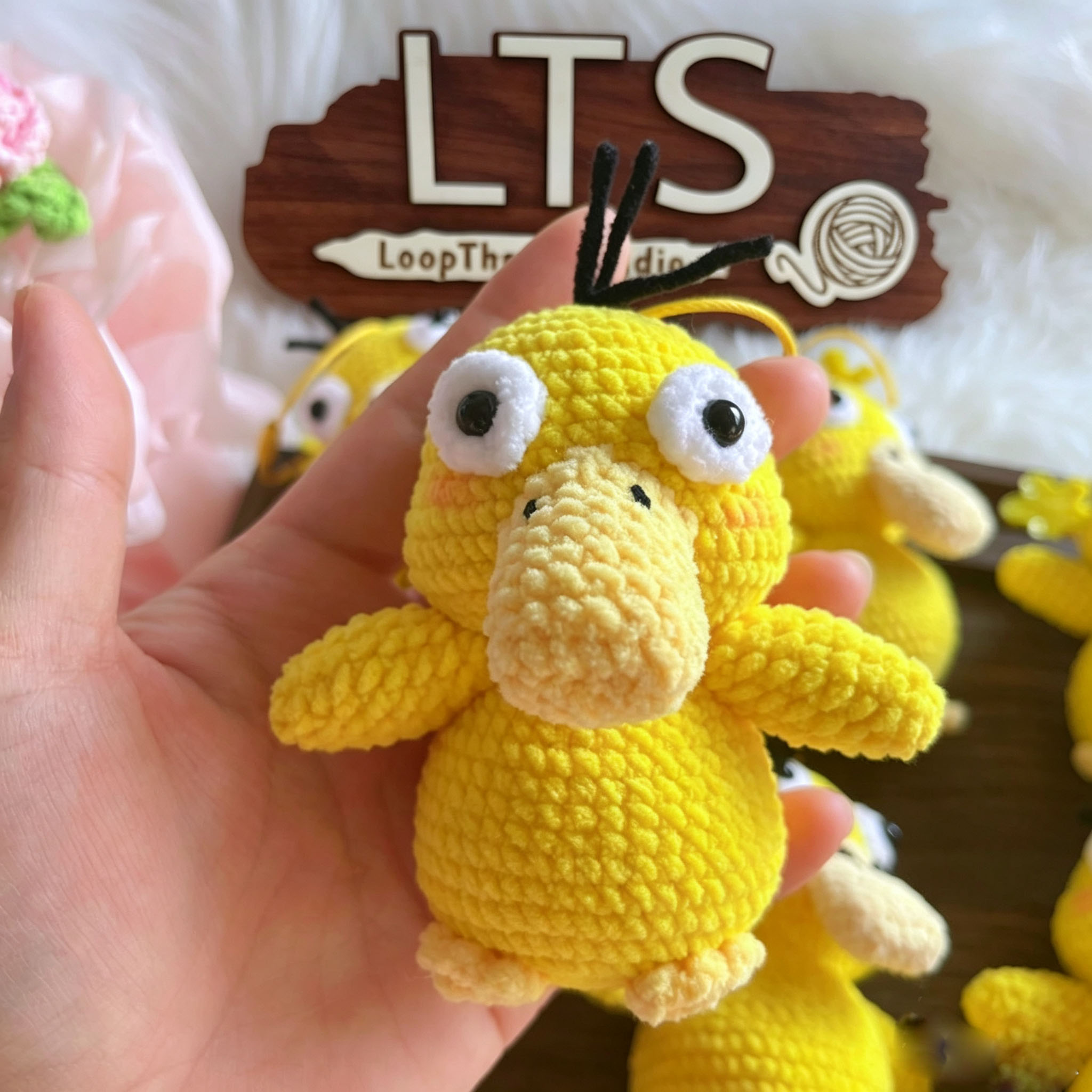 Handmade Crochet Duck | Cute Yellow Duck Plush Keychain - Image 3