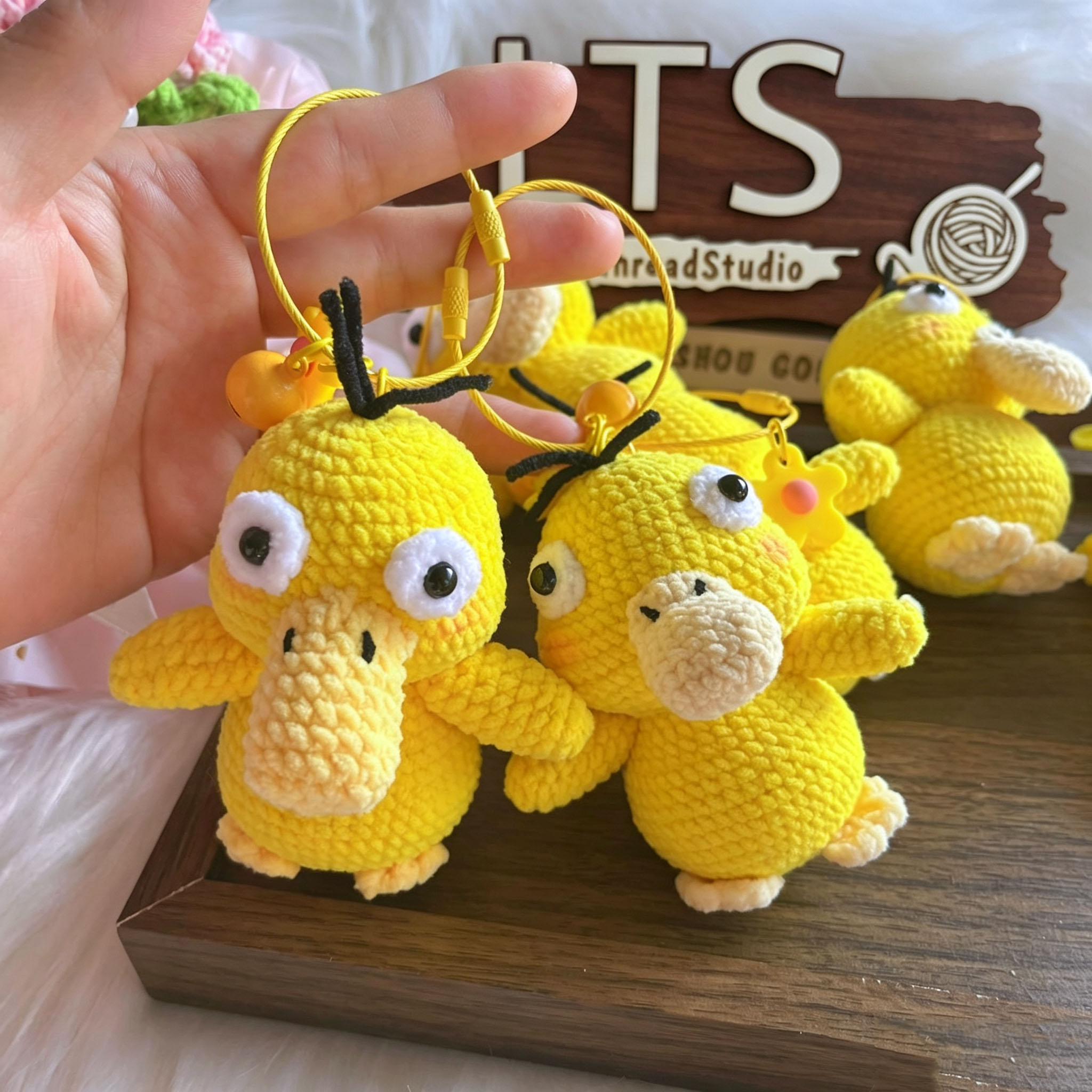 Handmade Crochet Duck | Cute Yellow Duck Plush Keychain