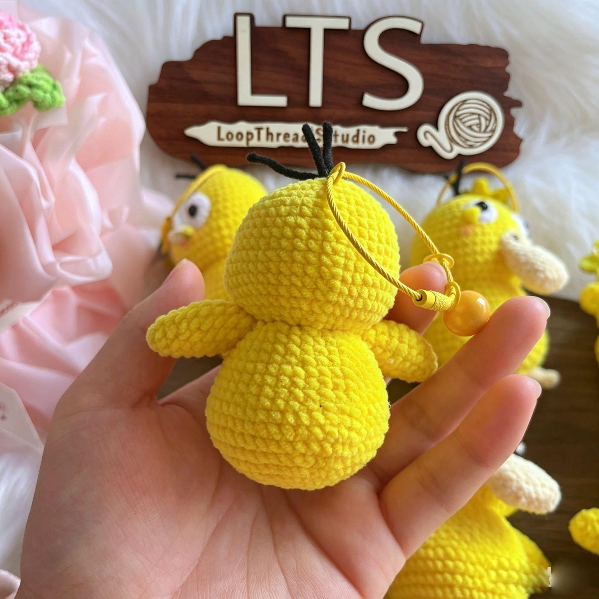 Handmade Crochet Duck | Cute Yellow Duck Plush Keychain - Image 5