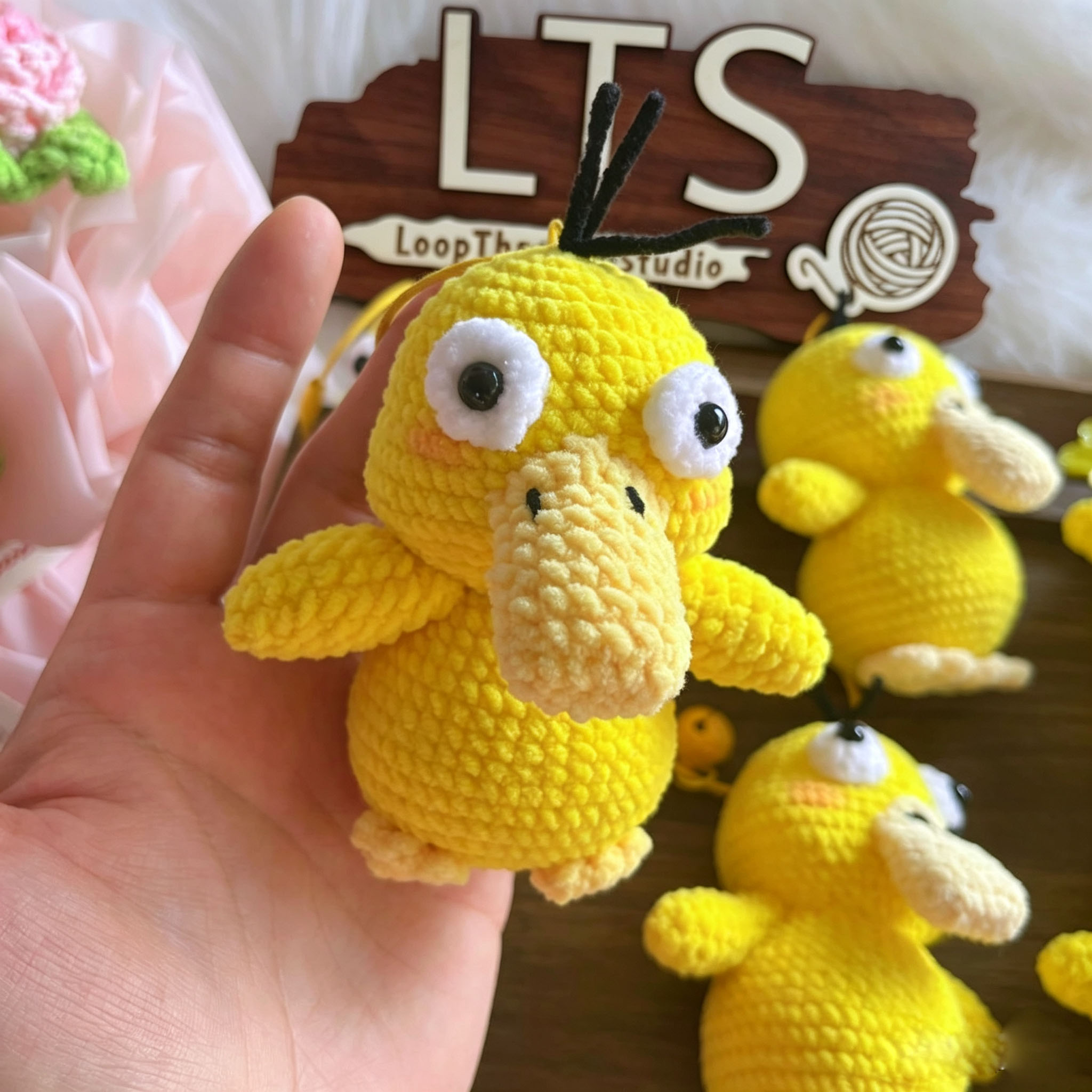 Handmade Crochet Duck | Cute Yellow Duck Plush Keychain - Image 6