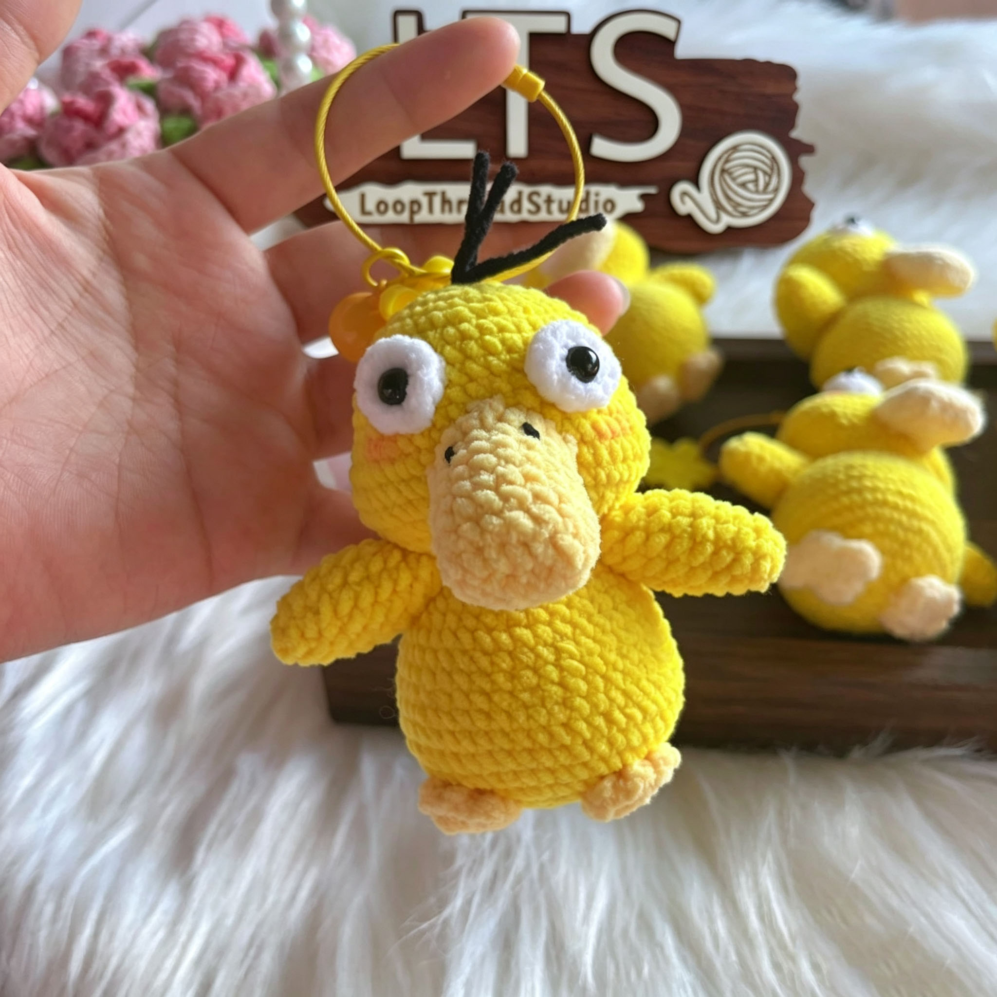 Handmade Crochet Duck | Cute Yellow Duck Plush Keychain - Image 7