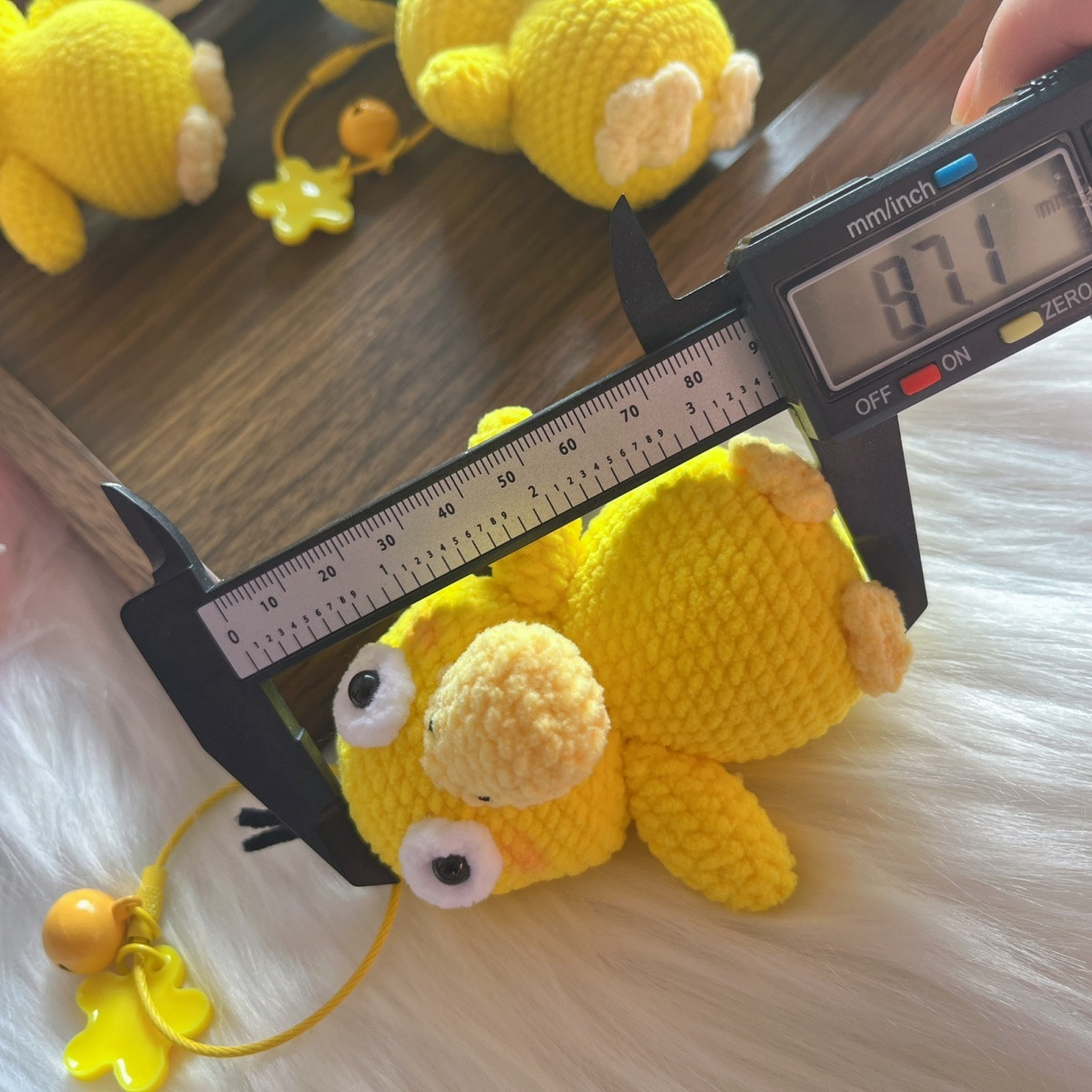 Handmade Crochet Duck | Cute Yellow Duck Plush Keychain - Image 9