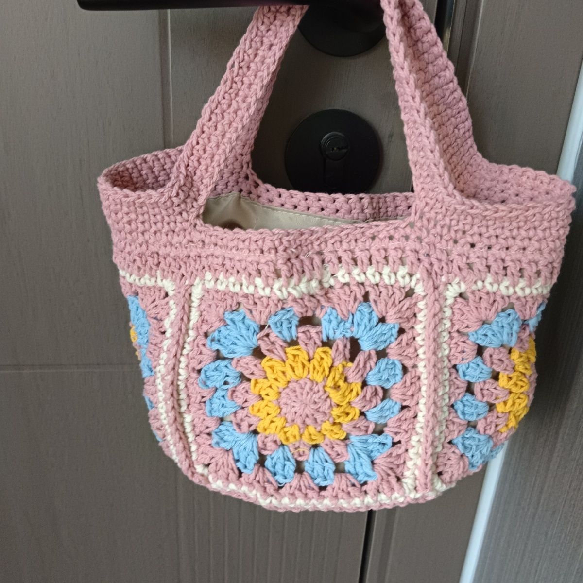 Handmade Crochet Granny Square Handbag – Vintage Floral Crochet Purse, Small & Large Sizes, Multiple Colors, Cotton Yarn Tote - Image 23