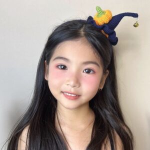 Handmade Crochet Halloween Witch Hat Headband