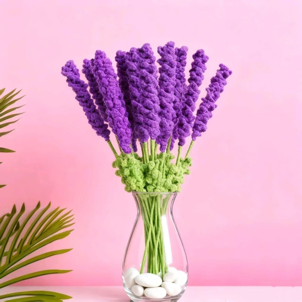 Handmade Crochet Lavender Bouquet – 40cm Purple & Green Forever Flowers, 10 or 20 Stems, Elegant Home Decor Gift - Image 5