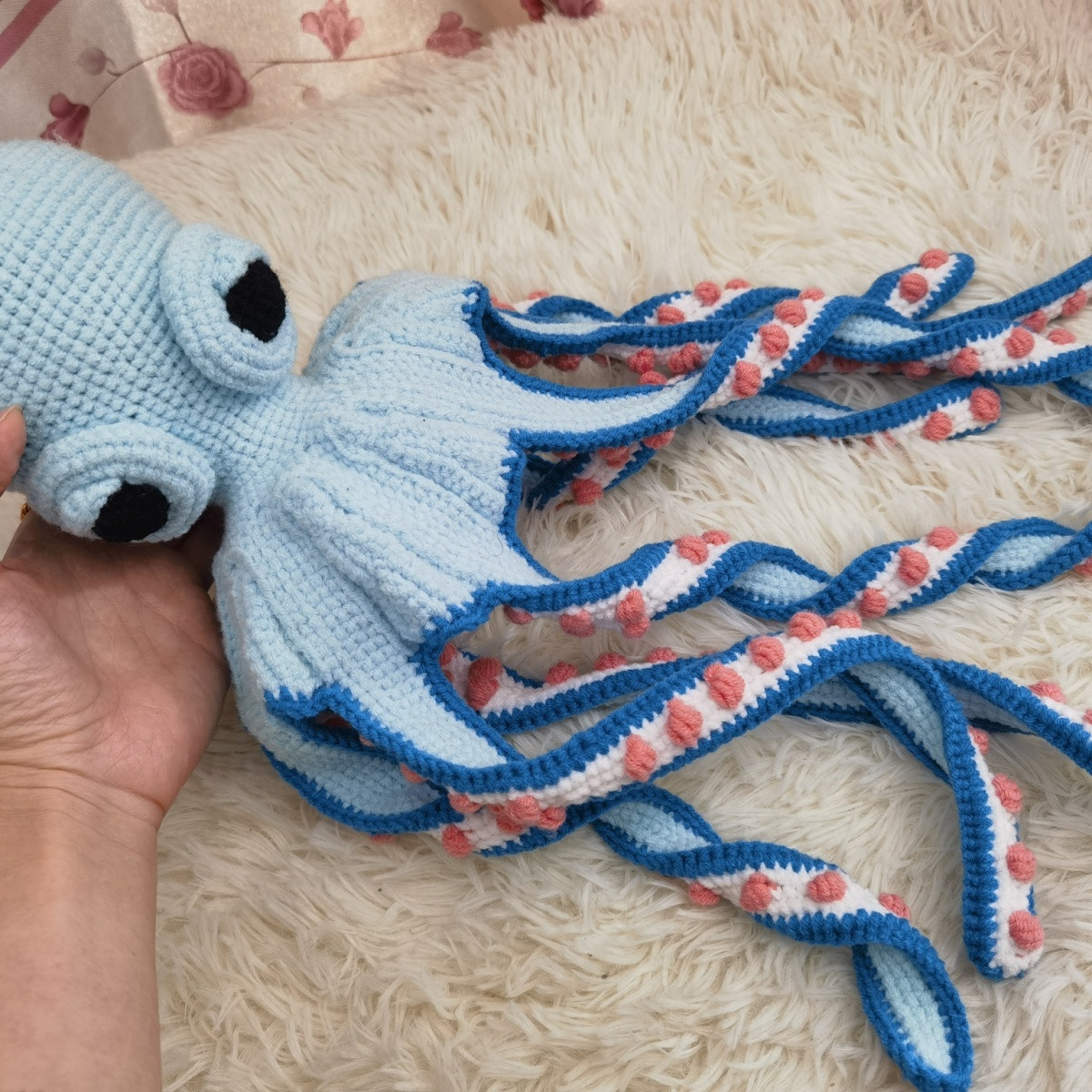 Handmade Crochet Octopus Plush | Amigurumi Sea Creature Toy - Image 3