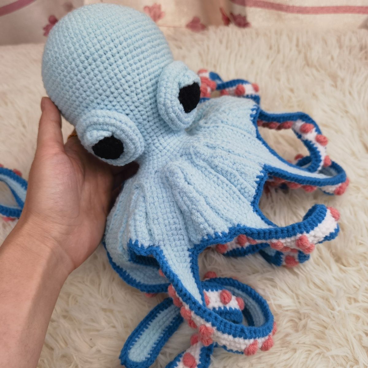 Handmade Crochet Octopus Plush | Amigurumi Sea Creature Toy - Image 2