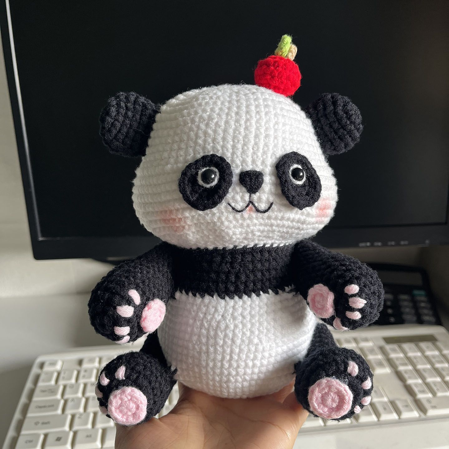 Cute Handmade Crochet Panda - Image 2