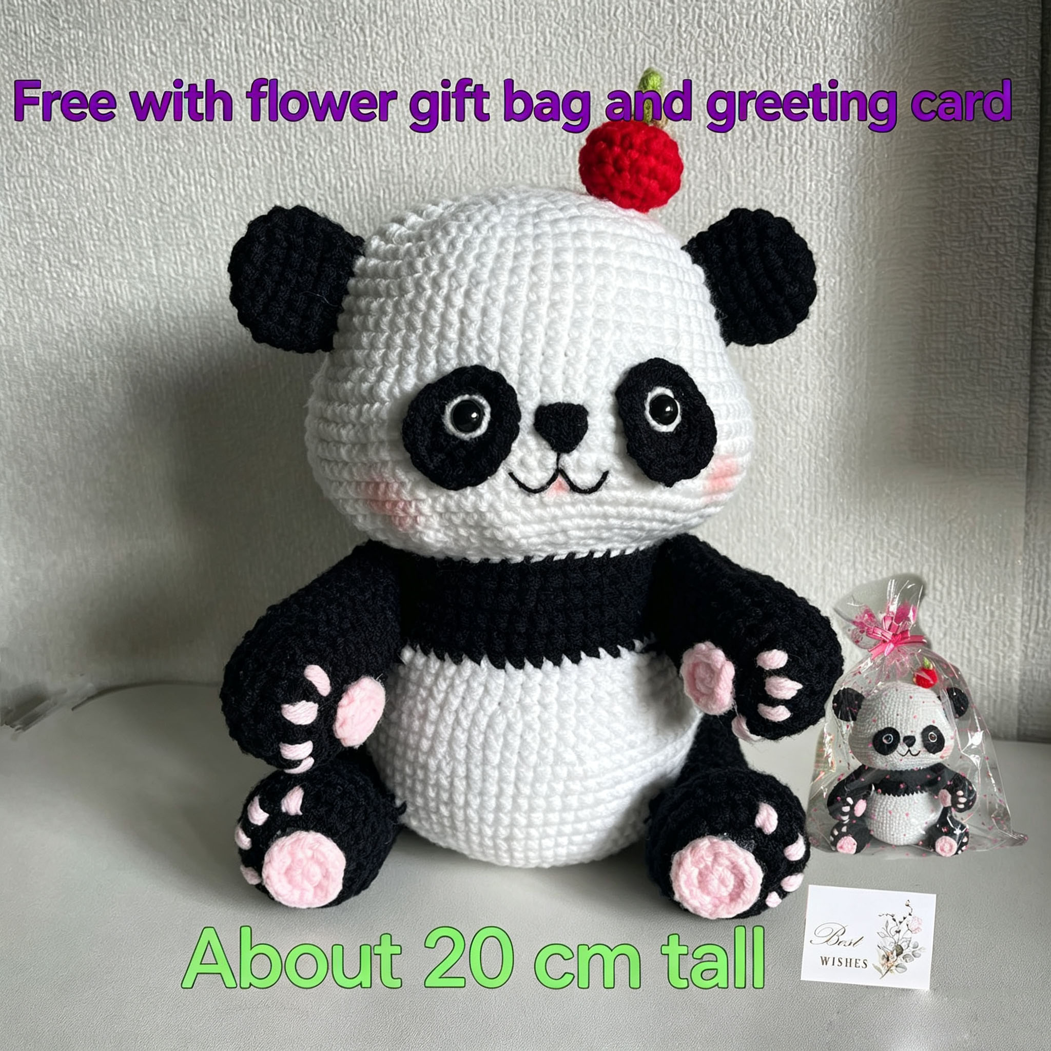Cute Handmade Crochet Panda - Image 5