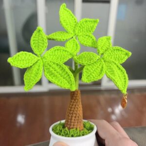 Handmade Crochet Plant | Lucky Money Tree with Fortune Charms