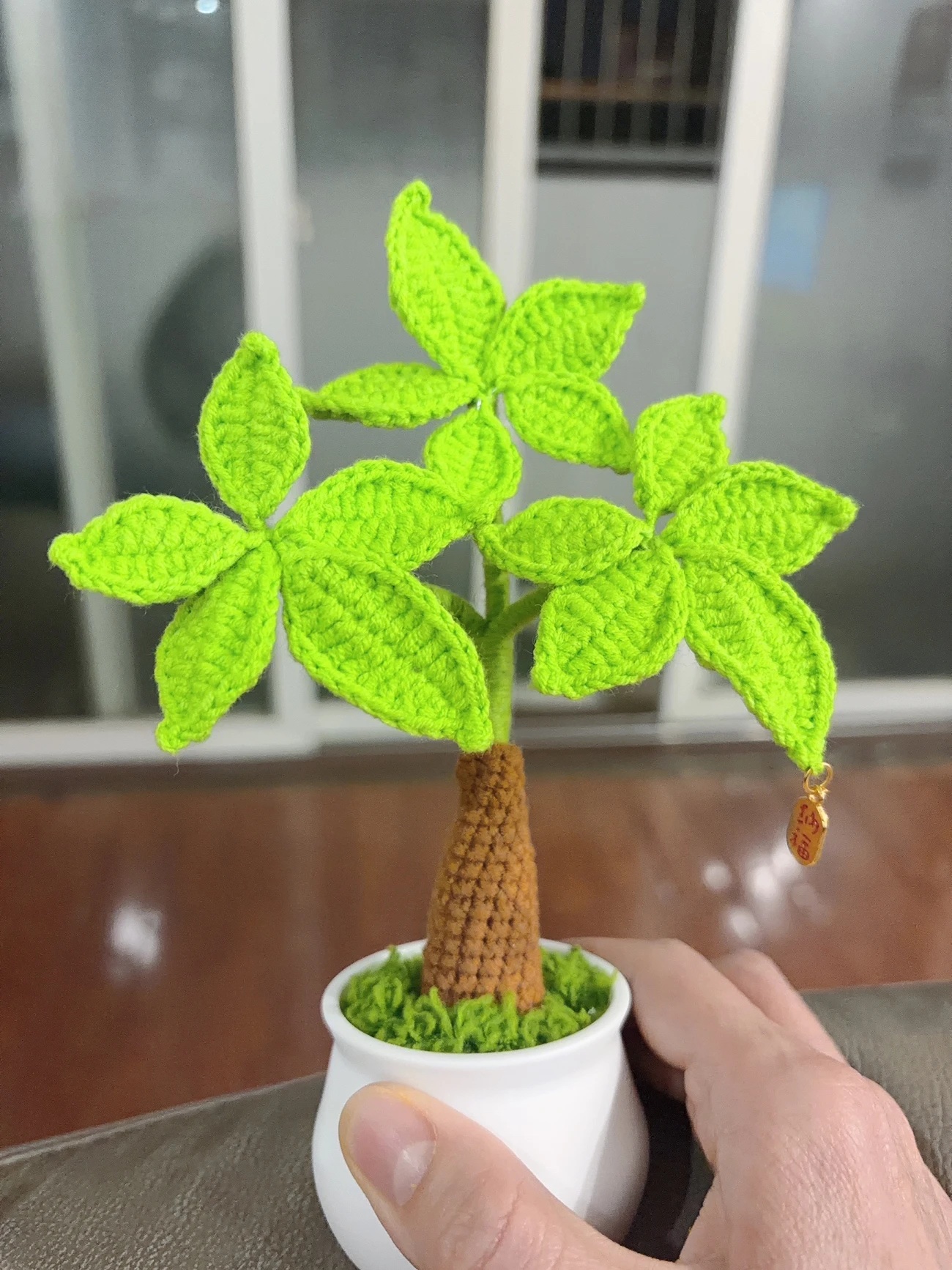 Handmade Crochet Plant | Lucky Money Tree with Fortune Charms