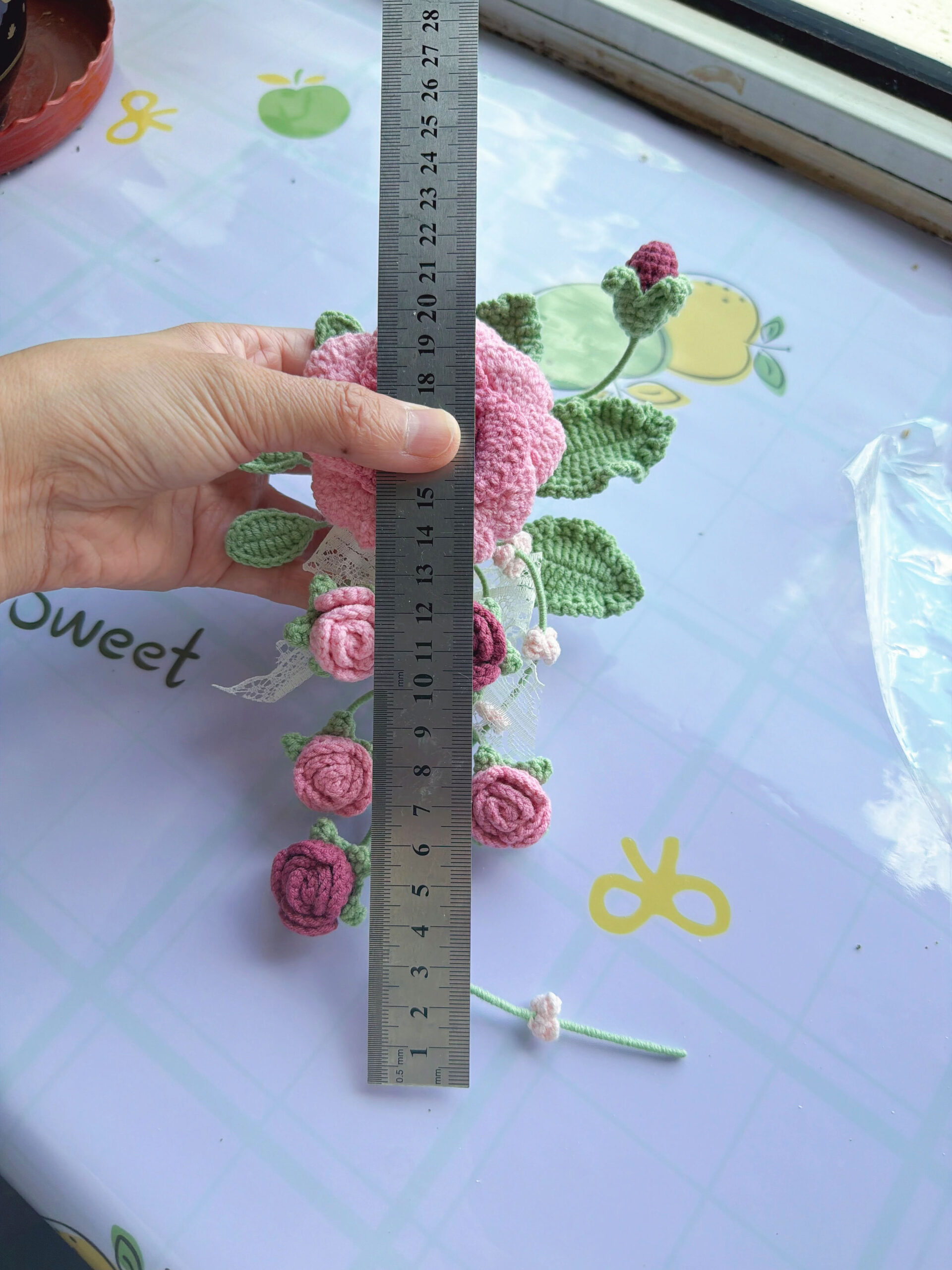 Handmade Crochet Rose Car Vent Clip – Cute Floral Car Accessory with Secure Clip, 8 Colors, Interior Decoration Gift - Image 10
