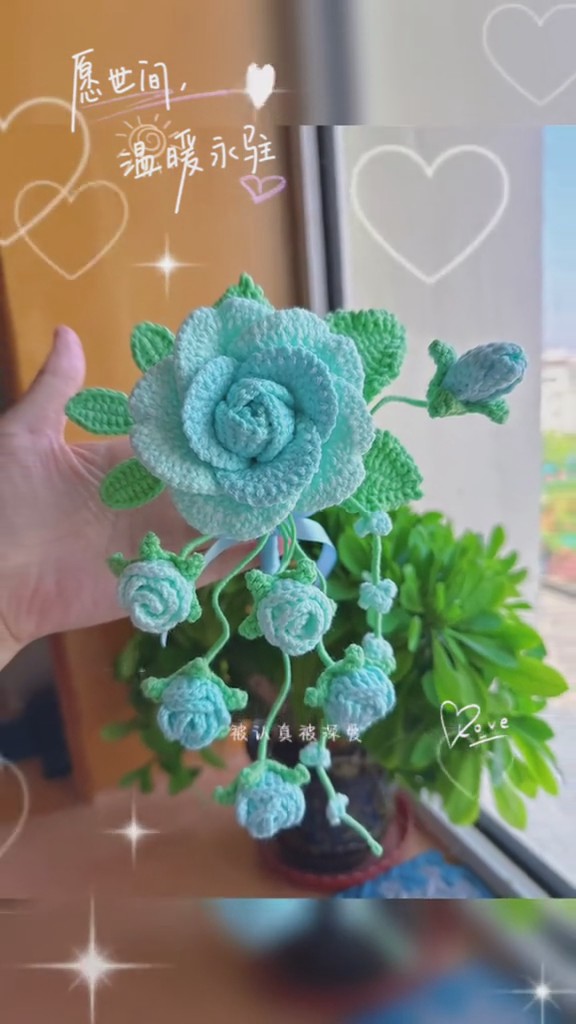 Handmade Crochet Rose Car Vent Clip – Cute Floral Car Accessory with Secure Clip, 8 Colors, Interior Decoration Gift - Image 2