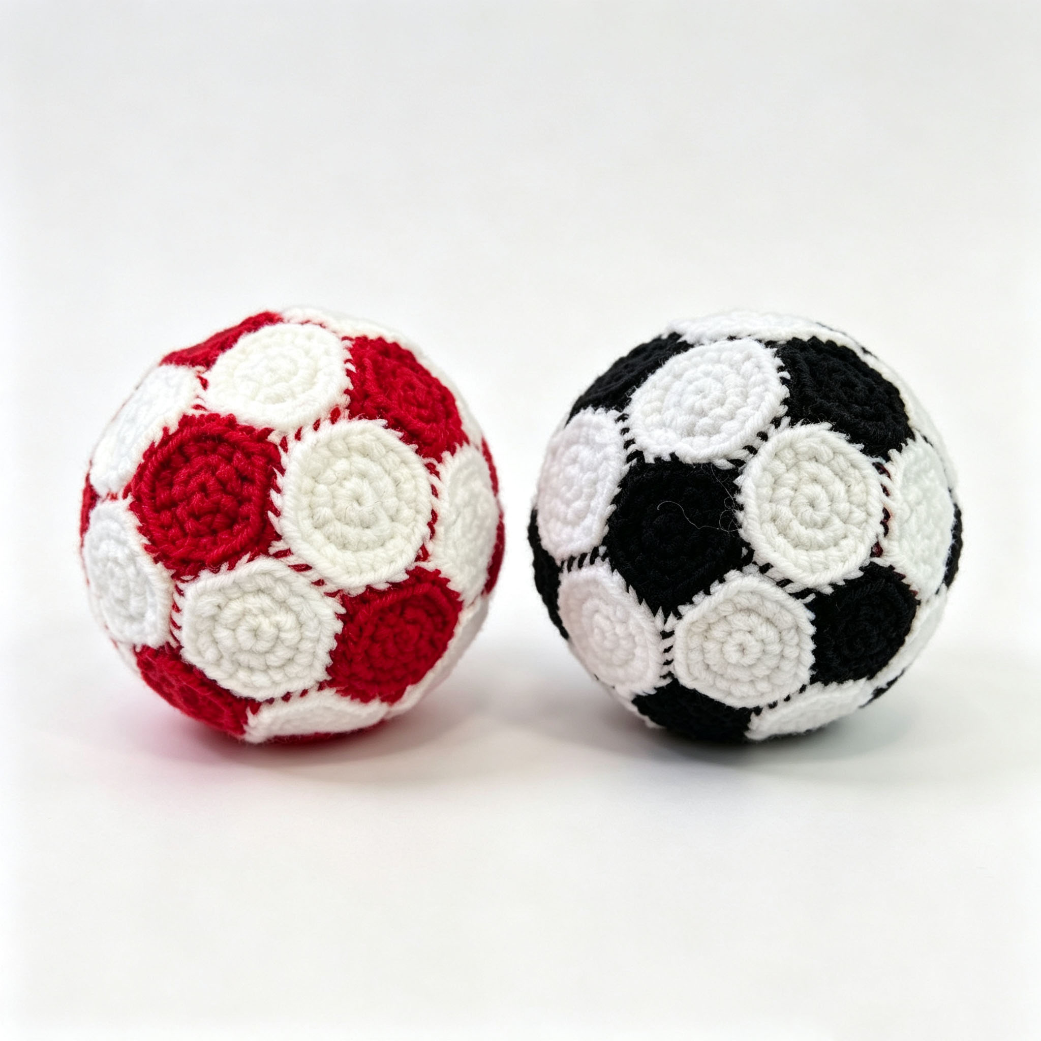 Handmade Crochet Soccer Ball Keychain | Soft Knitted Football Charm - Image 5