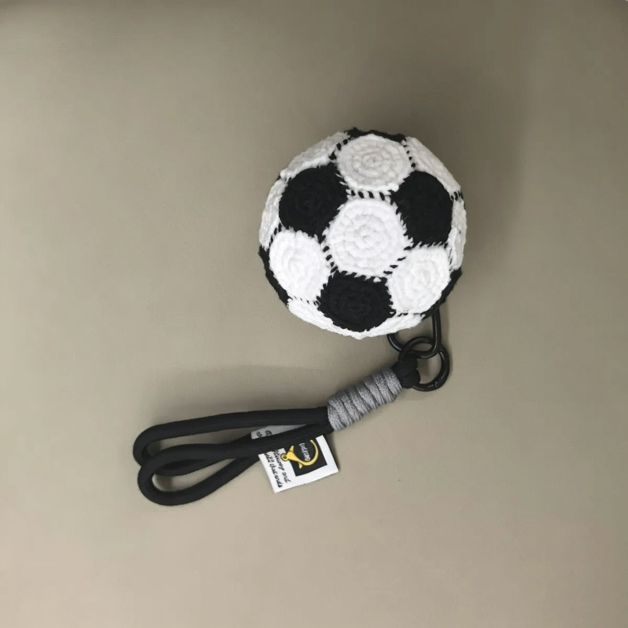 Handmade Crochet Soccer Ball Keychain | Soft Knitted Football Charm - Image 8