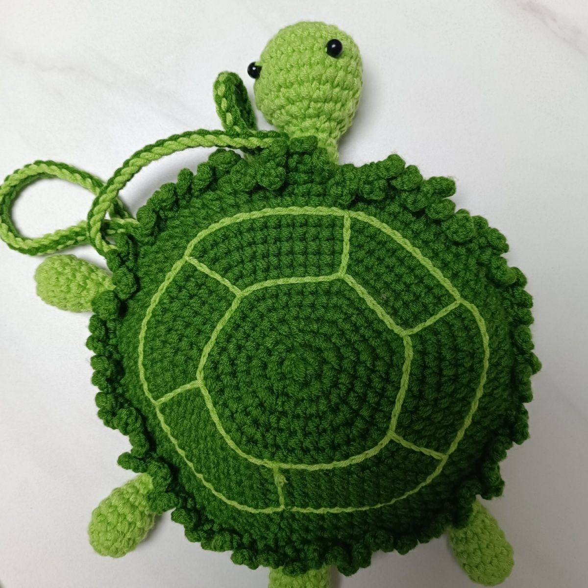 Handmade Crochet Turtle Crossbody Bag | Cute Knitted Tortoise Purse - Image 7