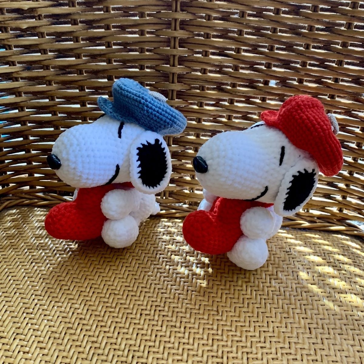 Handmade Crochet White Dog Plush | Cute Cartoon Dog with Red Collar - Image 9
