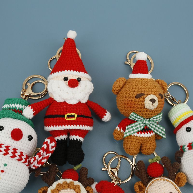 Amigurumi Christmas Keychain | Handmade Crochet Holiday Plush Dolls - Image 9