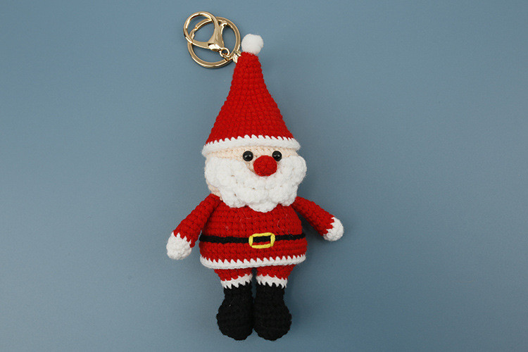 Amigurumi Christmas Keychain | Handmade Crochet Holiday Plush Dolls - Image 3