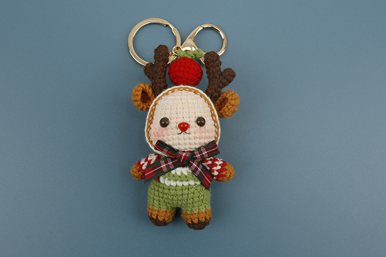 Amigurumi Christmas Keychain | Handmade Crochet Holiday Plush Dolls - Image 5