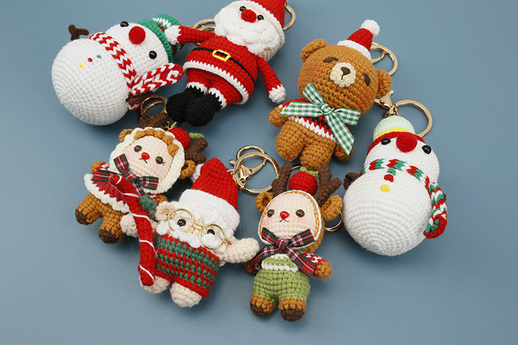 Amigurumi Christmas Keychain | Handmade Crochet Holiday Plush Dolls - Image 6