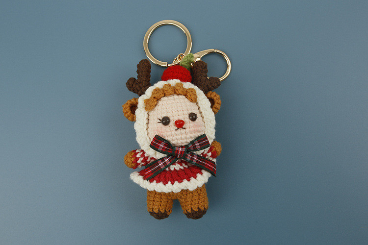 Amigurumi Christmas Keychain | Handmade Crochet Holiday Plush Dolls - Image 7