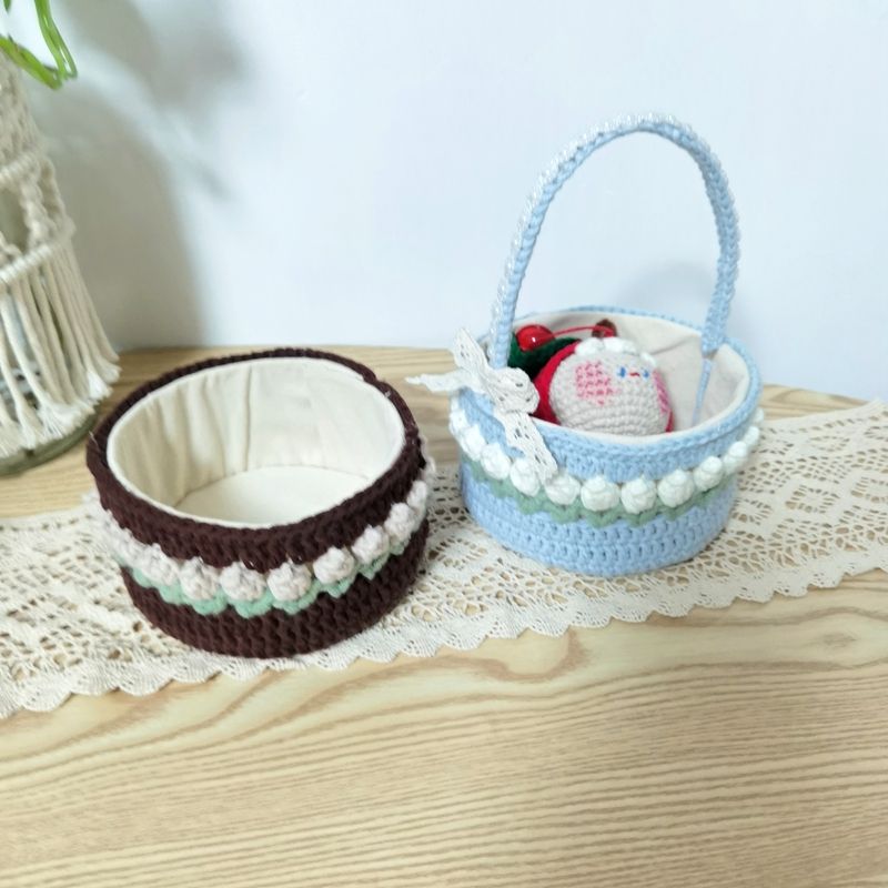 Handmade Crochet Storage Basket - Image 9
