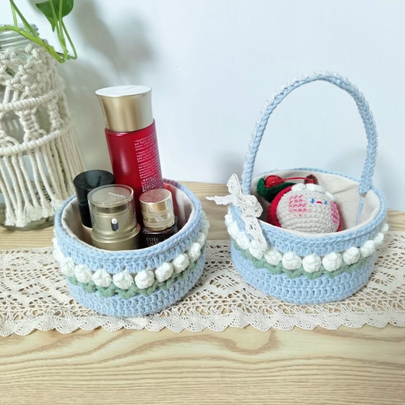 Handmade Crochet Storage Basket - Image 11